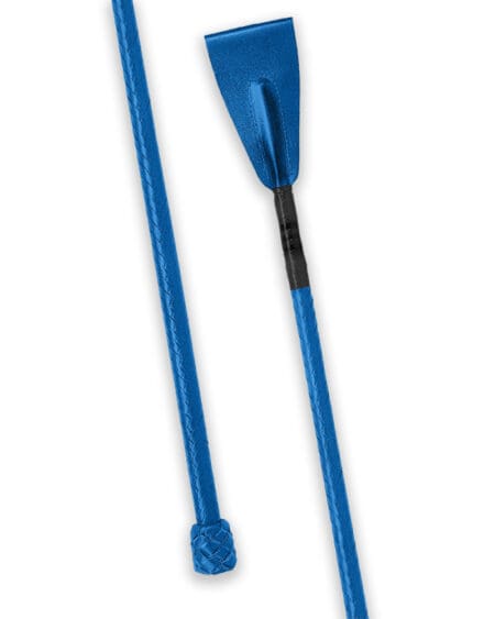 Royal Blue leather horse whip