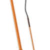Fleck Orange leather dressage whip