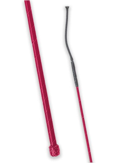 Fleck Red leather Dressage Whip