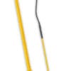 Fleck yellow leather dressage whip