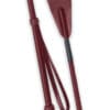 Fleck Burgundy Leather Riding Crop