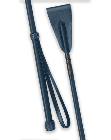 Dark Blue leather riding crop