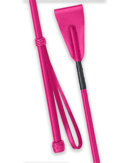 Pink Leather riding crop