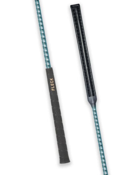 Light Blue striped showjumping whip