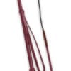Fleck Spiral Leather Crop Whip Burgundy