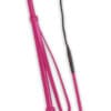Fleck Spiral Leather Crop Whip Pink