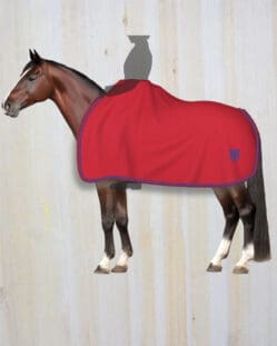 Mattes fleece exercise sheet with rider cutout