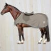 Mattes Fleece Rug with Saddle Cutout Beige