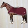 Mattes Fleece Rug with Saddle Cutout Burgundy