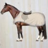 Mattes Fleece Rug with Saddle Cutout Cream