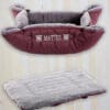 Mattes Luxury Sheepskin Dog Bed Blackberry