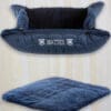 Mattes Luxury Sheepskin Dog Bed Navy
