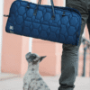 Mattes Luxury Sheepskin Dog Bed Navy Folded