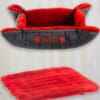 Mattes Luxury Sheepskin Dog Bed Red