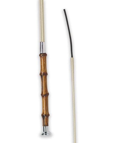 Bamboo Handled Dressage Whip Beige
