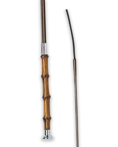 Dark Brown Fleck Bamboo Handle Dressage Whip