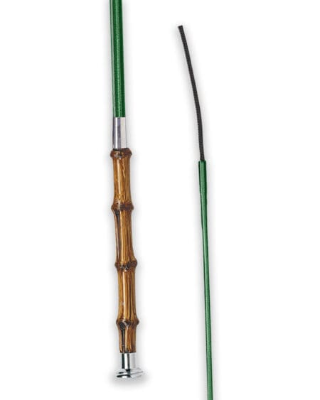 Dark Green Fleck Bamboo Handled Dressage Whip