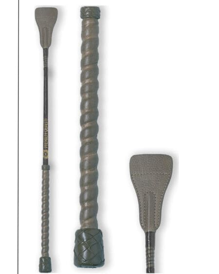 Grey Horse Jumping Whip