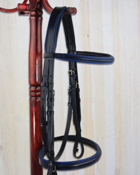 Pink Equine Black Royal Blue Padded Bridle