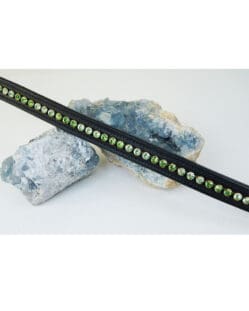 Cob Size - Tyffany Swarovski Crystal Browband - Black with Peridot/Chrysolite Crystals