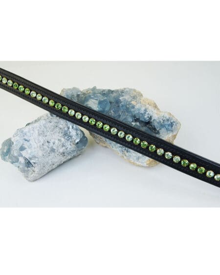 Pink Equine Crystal Browband Black Peridot Chrysolite