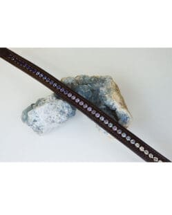 Full Size - Tyffany Swarovski Crystal Browband - Brown with Fading Purple Crystals