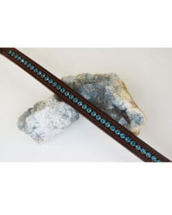 Cob Size - Tyffany Swarovski Crystal Browband - Brown with Indicolite Crystals