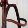 Pink Equine Grackle Crystal Bridle Red Browband