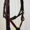 Pink Equine Grackle Crystal Bridle Red Noseband