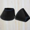 Pink Equine Leather Bell Boots Black Leather Royal Piping