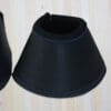 Pink Equine Leather Bell Boots Black Leather Royal Piping Close up