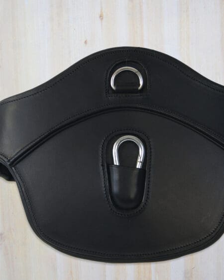 Pink Equine Pony Stud Girth Black Close up