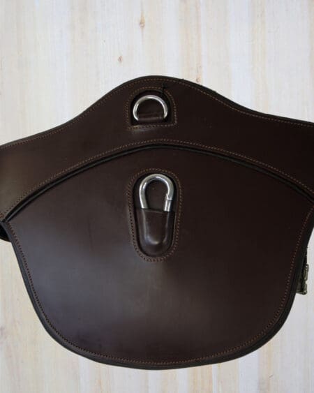 Pink Equine Stud Girth Brown Close up