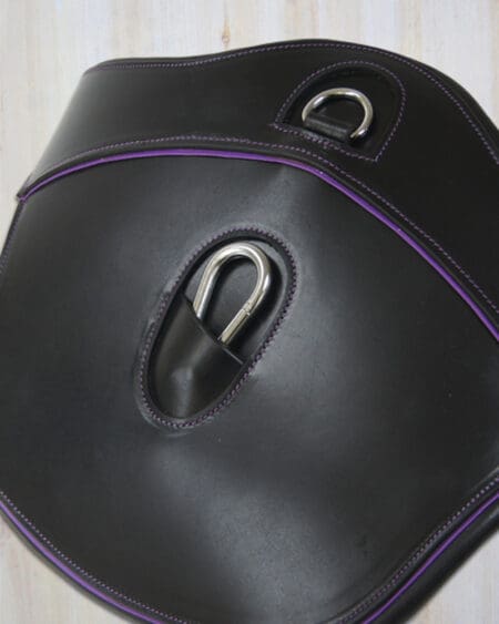 Pink Equine Stud Girth End Top Side Violet 135cm Close up