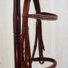 Pink Equine Tan White Crystal Bridle Full