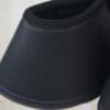 Sport Leather Bell Boots Full Black with Violet Stitching Close up