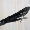 Sport Leather Dressage Girth Black with White Piping 65cm Close up