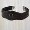 Sport Leather Ergonomic Girth Brown Leather with Brown Piping