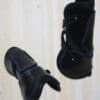 Sport Leather Fetlock Boots Black with Royal Blue Piping Full