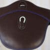 Sport Leather Stud Girth Brown Purple Close up