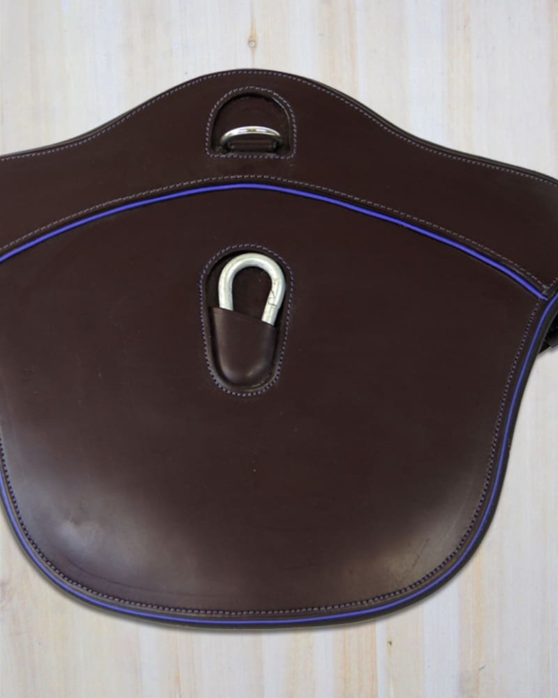 Sangle D'équitation En Cuir Brun – Doublure Vison, Clous, 75 Cm, Ridex