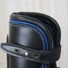 Sport Leather Tendon Boots Black with Royal Piping Close up