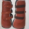 Sport Leather Tendon Boots Tan with White Piping