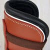 Sport Leather Tendon Boots Tan with White Piping Full Close up