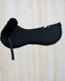 Mattes Sheepskin Half Pad - Front and Underside Sheepskin - Black - All Purpose - Medium Size