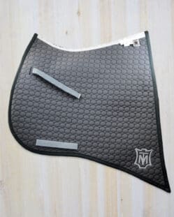 Mattes Grey All Purpose Baroque Saddle Pad - Medium Size