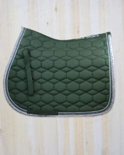 HKM Diamante Saddle Pad - All Purpose - Dark Green - Full