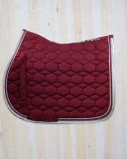HKM Diamante Saddle Pad - All Purpose - Dark Red - Pony
