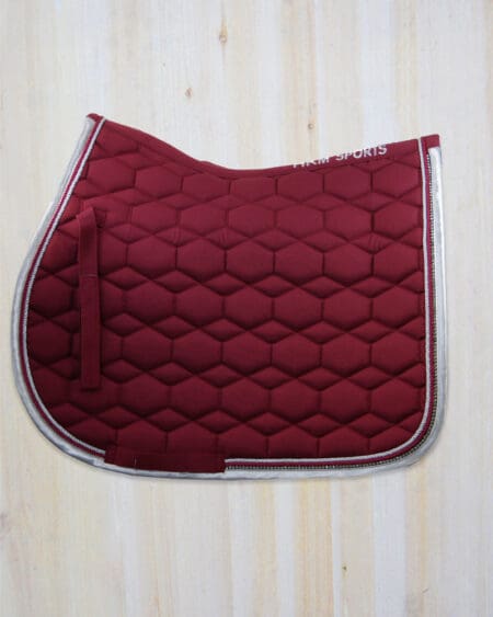 HKM Diamante Saddle Pad All Purpose Dark Red