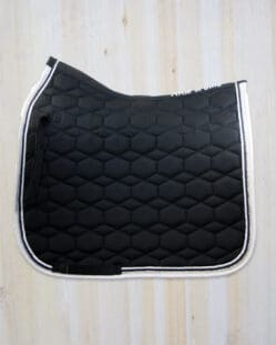 HKM Diamante Saddle Pad - Dressage - Black - Full